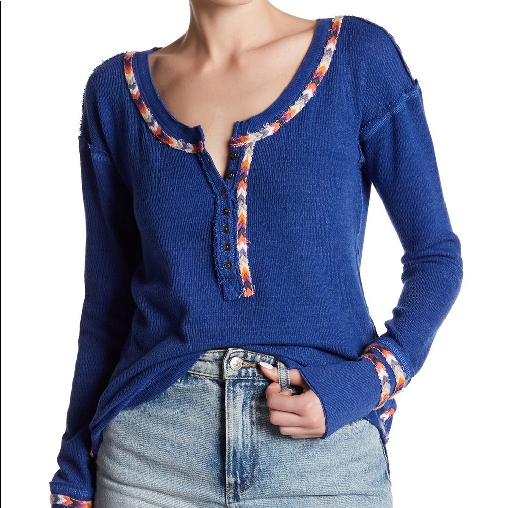 Free People Rainbow Trim Thermal S